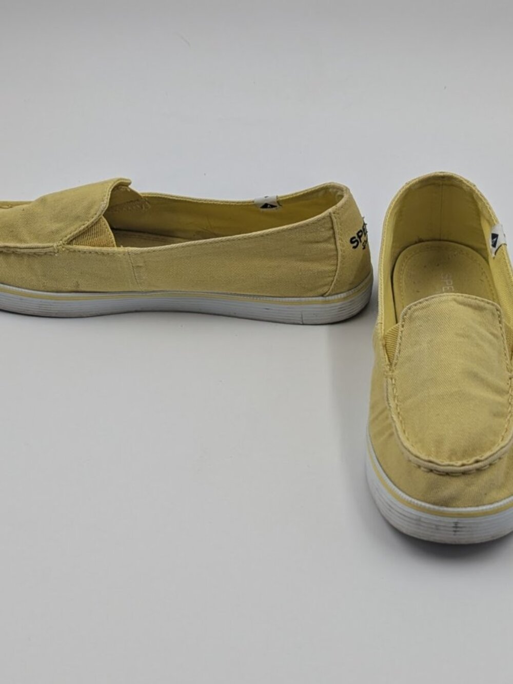 Sperry Topsiders Women's Yellow Moc Toe | Boat Shoe Slip-ons | Size 7.5M
